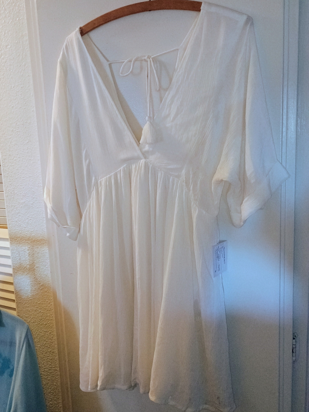 O'Neill Cream Lightweight Bohemian Top with small Logo Plaque